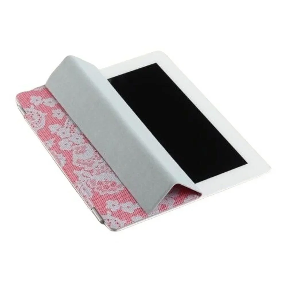 Cost Plus World Market Ipad Cover Pink Blue Magnetic Lace Fits 9.45 x 7.67